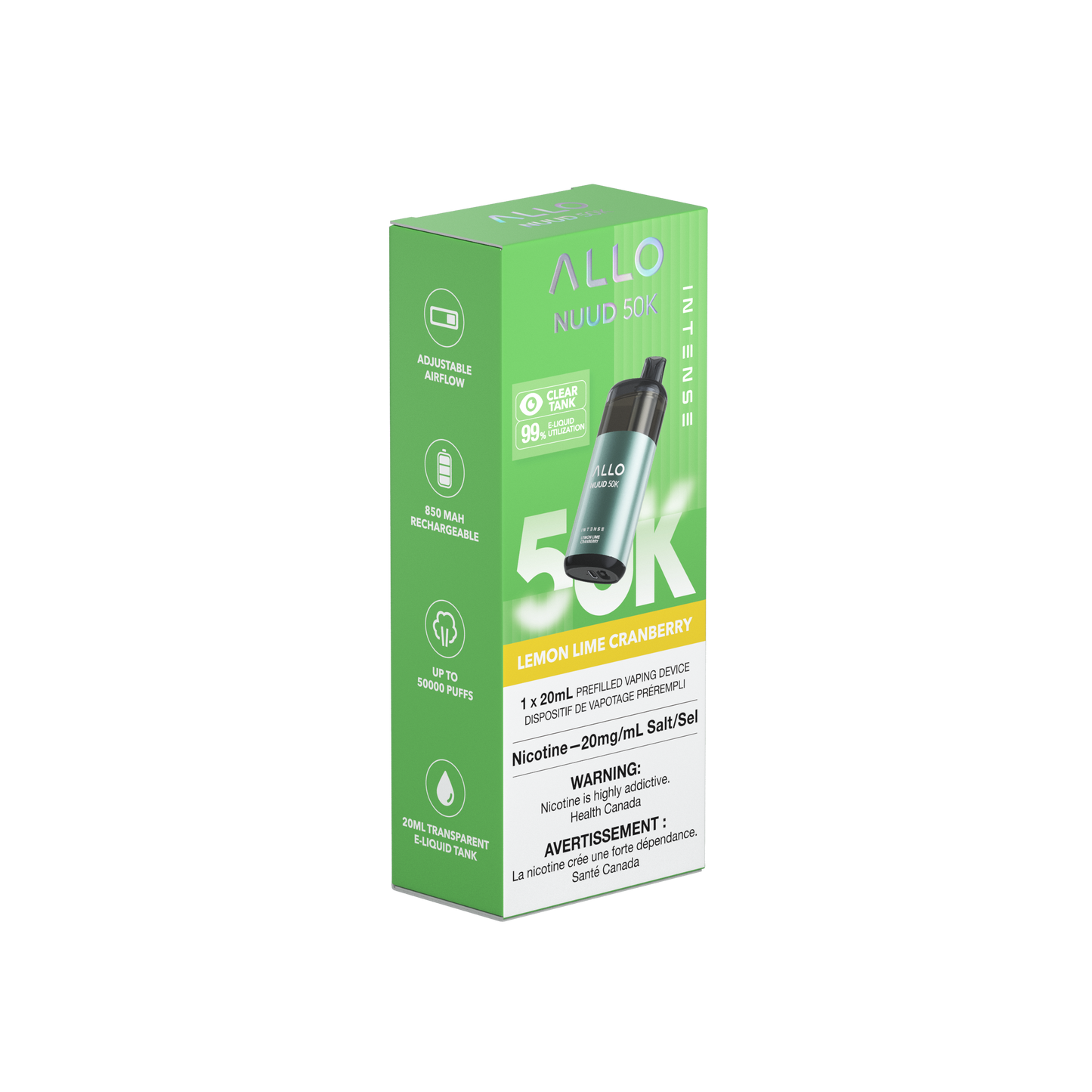 Allo NUUD 50K INTENSE Lemon Lime Cranberry