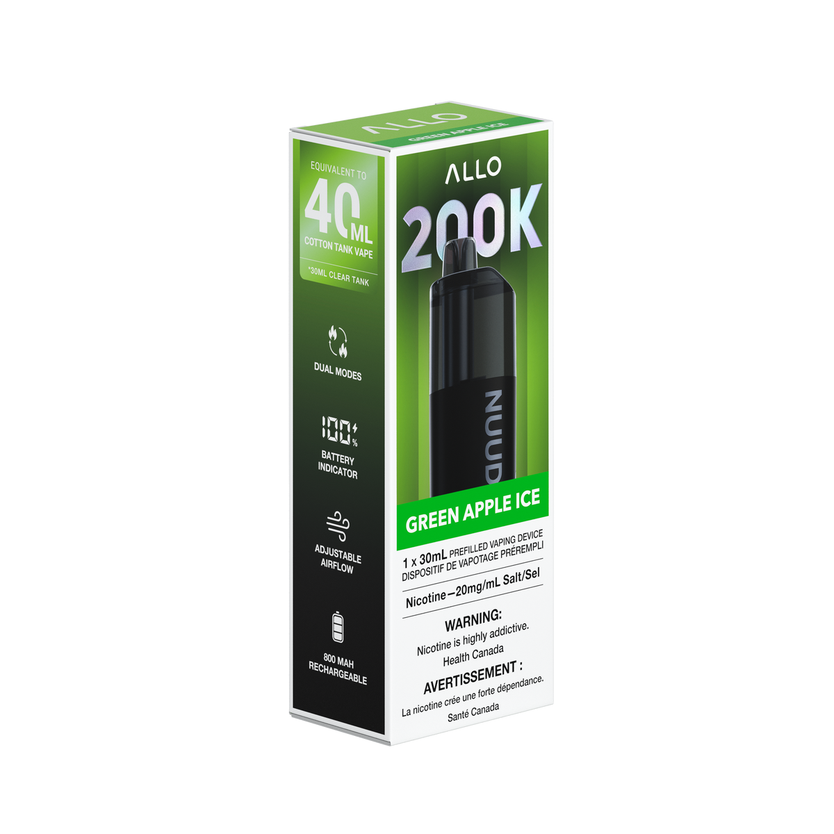 Allo Nuud 200K Green Apple Ice