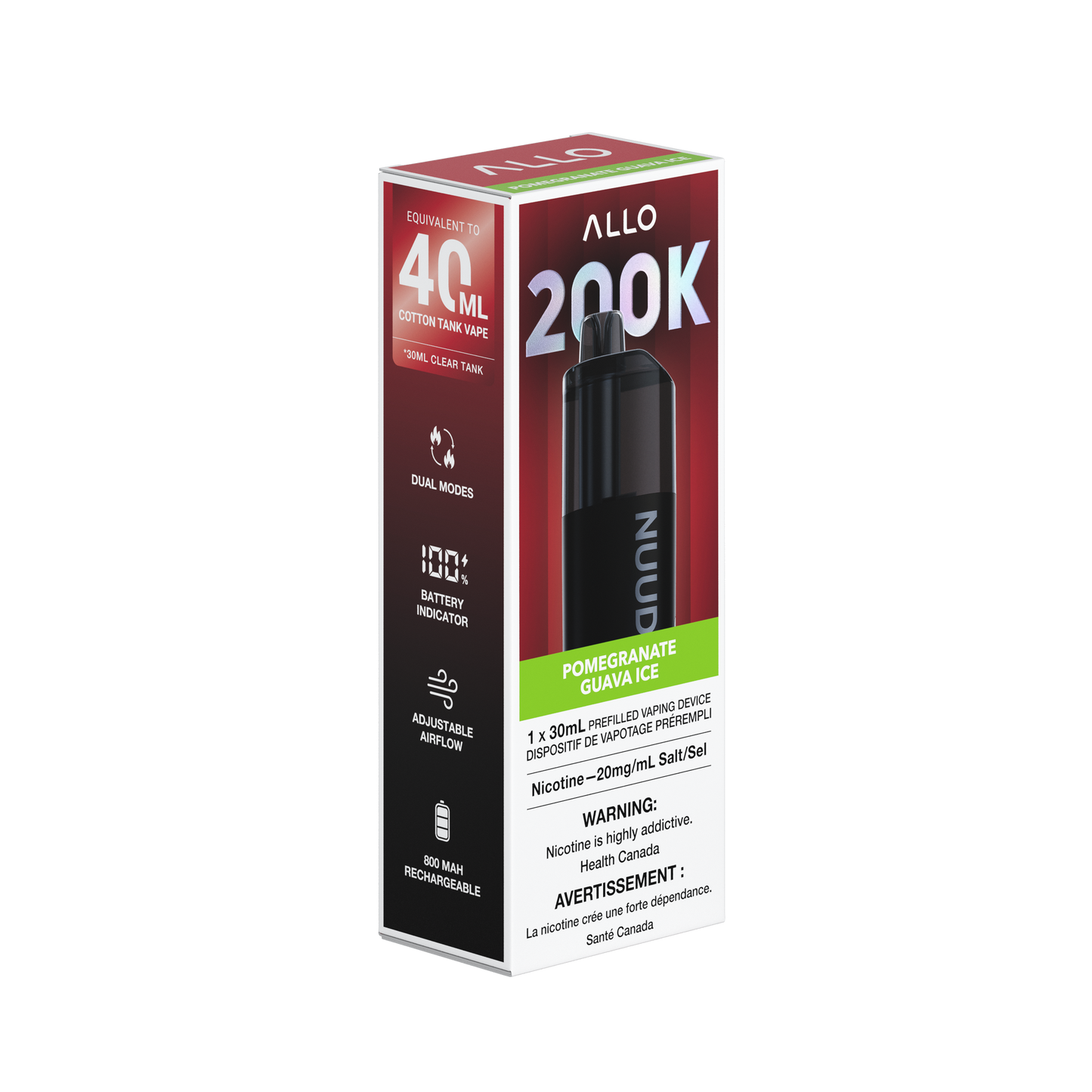 Allo Nuud 200K Pomegranate Guava Ice