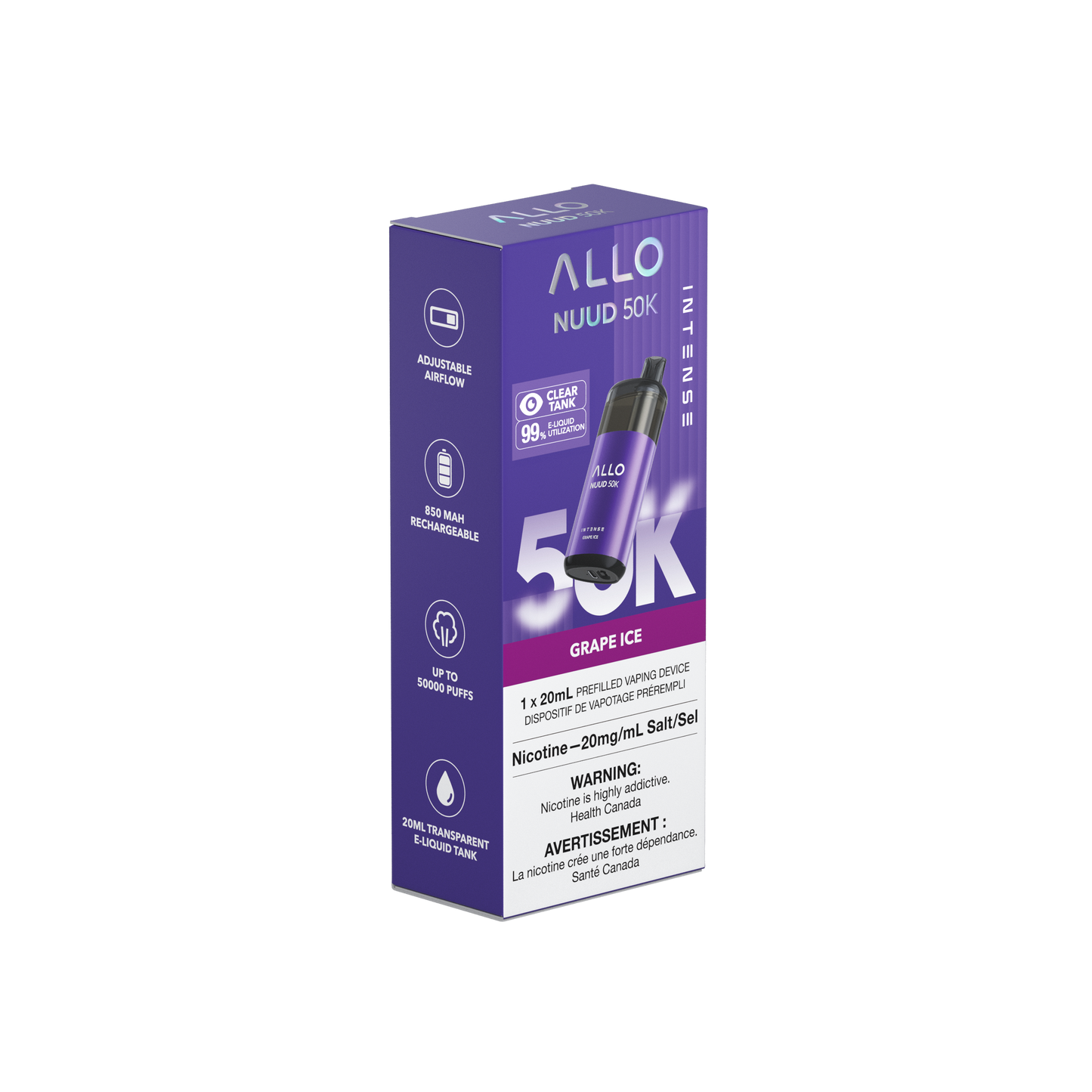 Allo NUUD 50K INTENSE Grape Ice