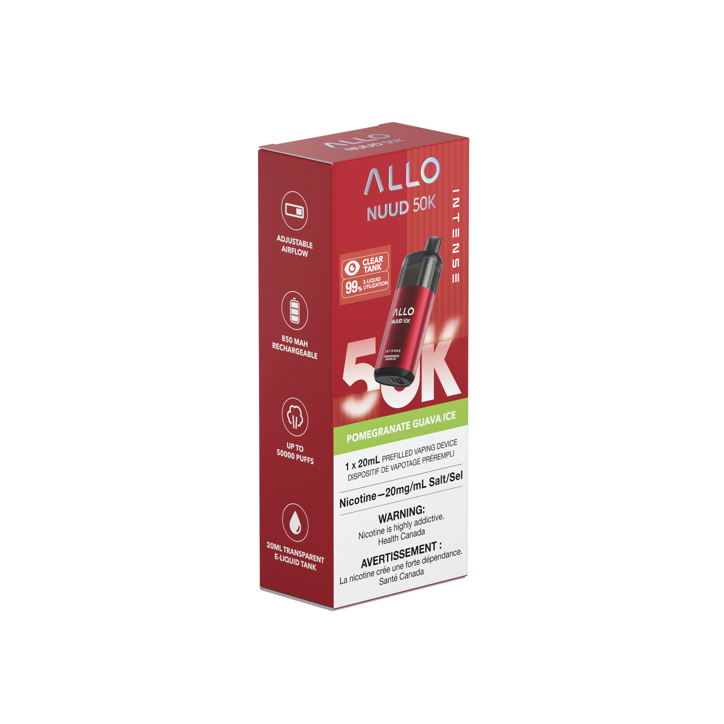 Allo NUUD 50K INTENSE Pomegranate Guava Ice