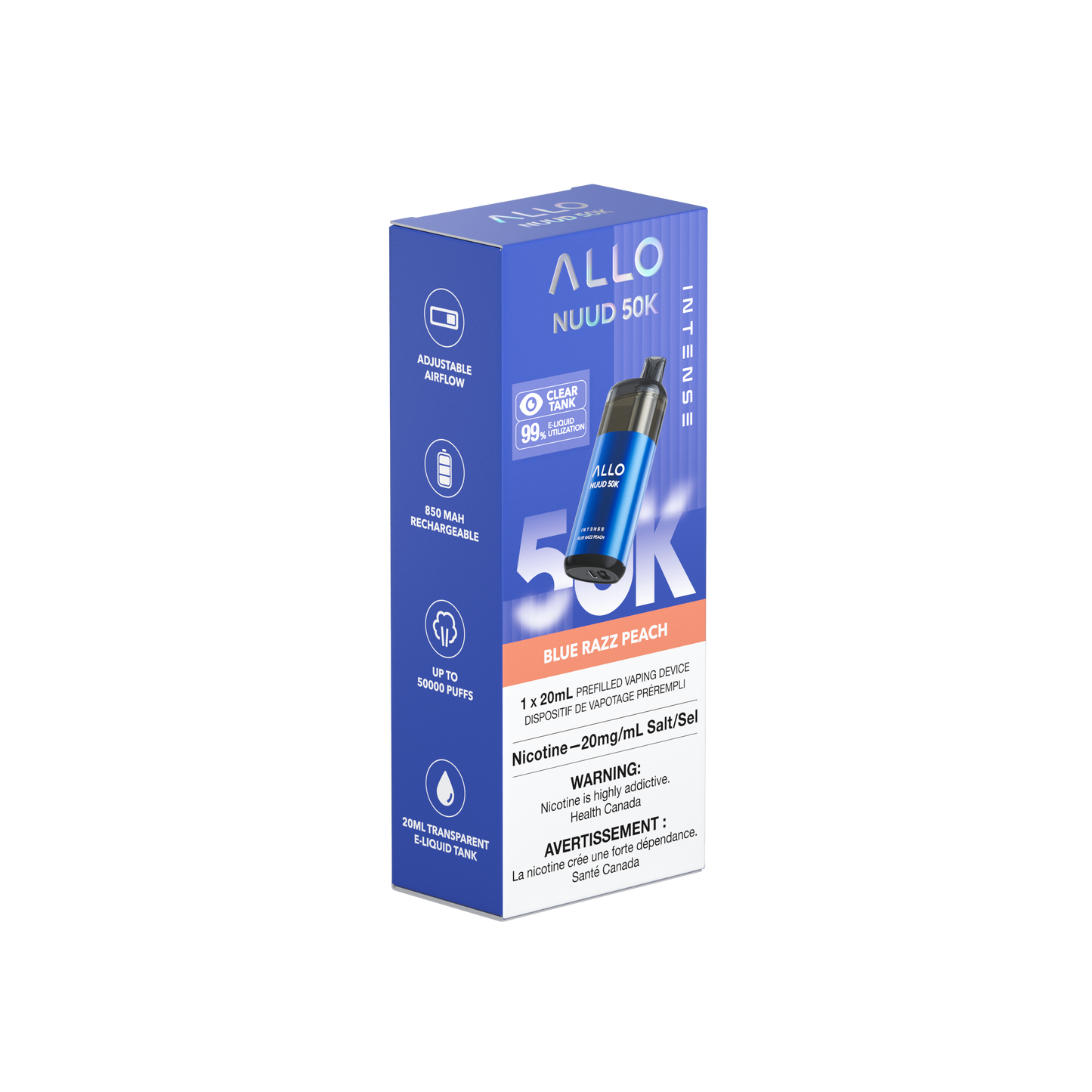 Allo NUUD 50K INTENSE BLUE RAZZ PEACH