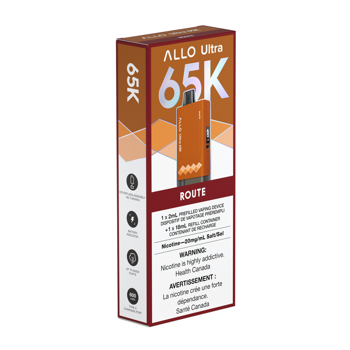 Allo Ultra 65K Route