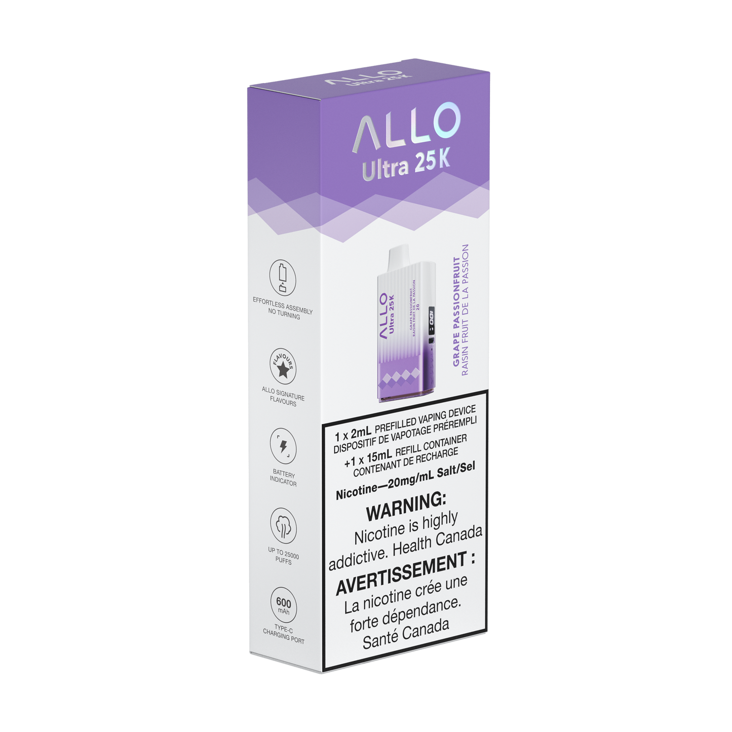 Allo Ultra 25K – Grape Passionfruit
